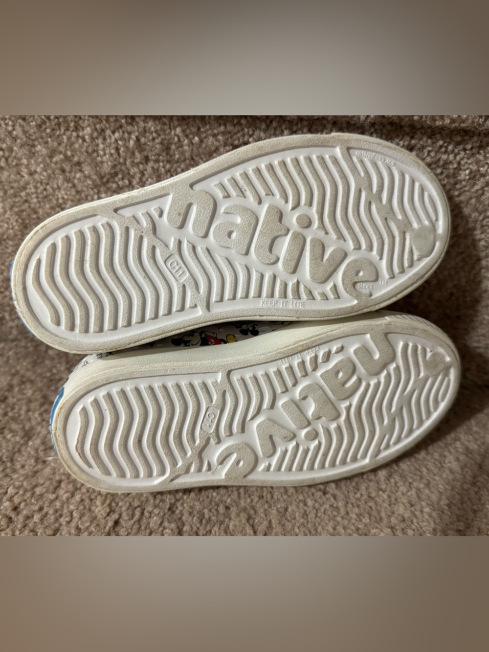 Native Kids White Disney Mickey Print Slip-On Shoes - Picture 7 of 7